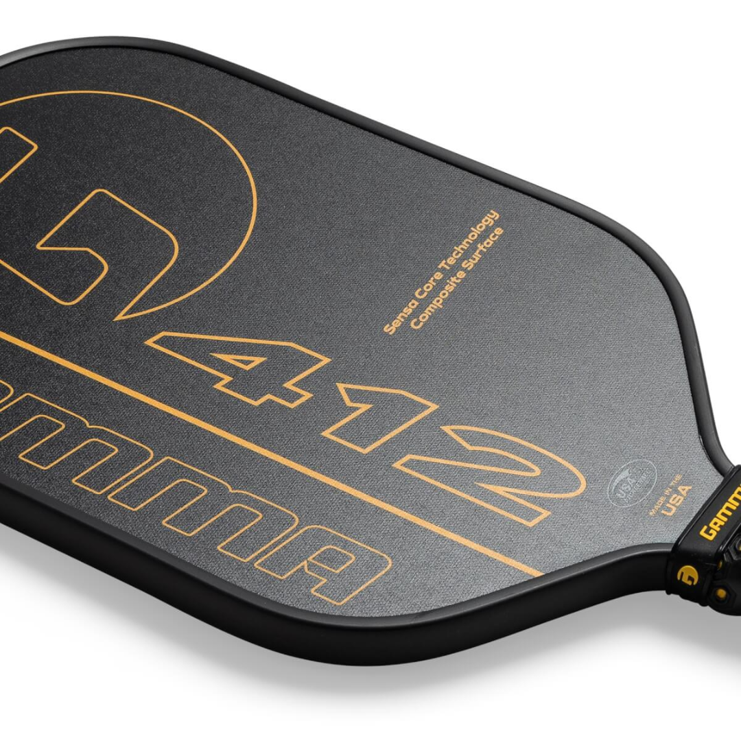 Gamma 412 Heavyweight Pickleball Paddle - Premium Carbon Fiber Surface for Power & Control - Ideal for Competitive Play & Outdoor Games