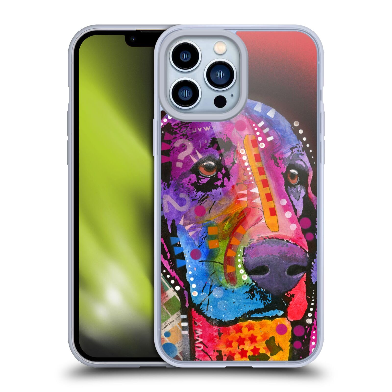 Officially Licensed Dean Russo Basset Hound Dogs Soft Gel Phone Case for Apple iPhone 13 Pro Max - Cute Pet Protection with Anti-Slip Grip, Perfect for Dog Lovers & Everyday Use