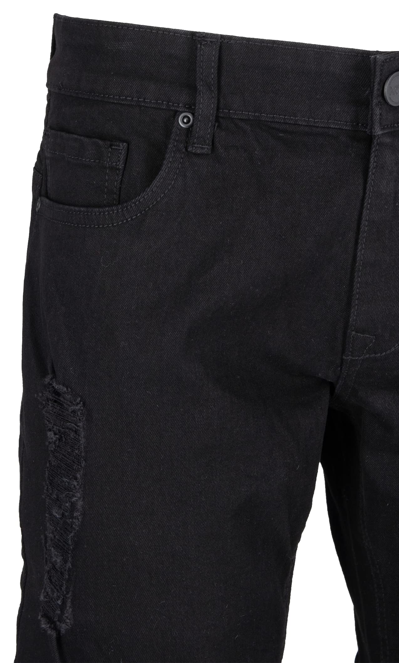RAW X Men's Skinny Jeans - Washed Ripped Distressed Moto Stretch Denim Biker Pants for Men | Slim Fit Stretchable Jeans for Casual Wear, Night Out & Motorcycle Riding