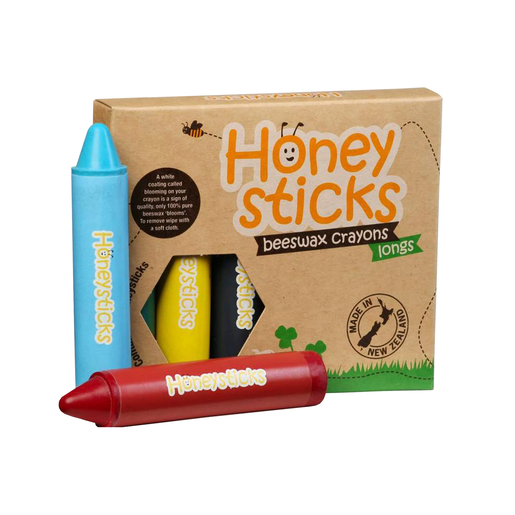 Honeysticks Natural Beeswax Crayons for Kids - Non-Toxic, Eco-Friendly Art Supplies for Toddlers & Children - Perfect for Drawing, Coloring & Classroom Activities