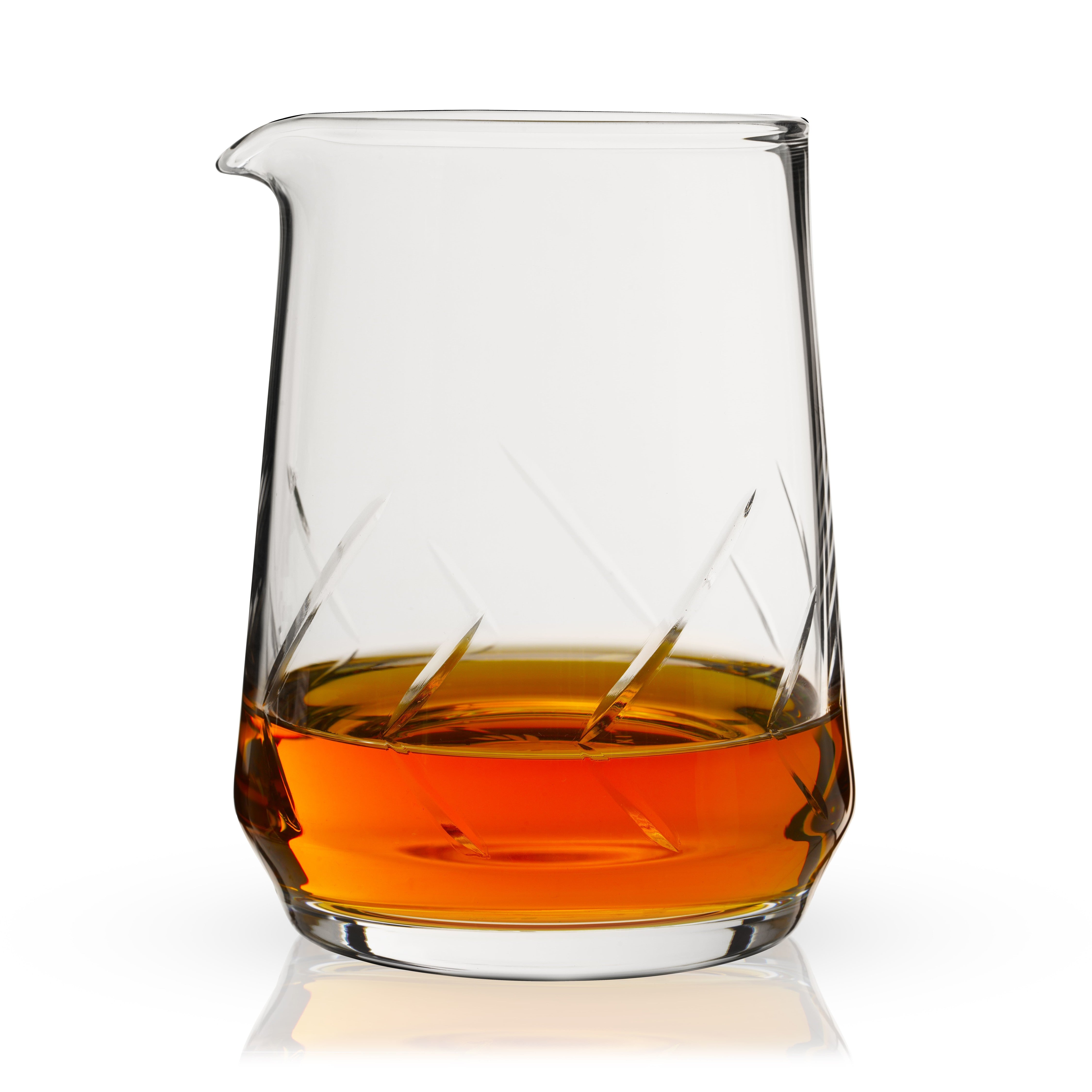 Premium Burke Crystal Mixing Glass - Heavy Base Barware for Cocktails, Whiskey & Spirits - Perfect for Home Bars, Mixologists & Professional Bartenders