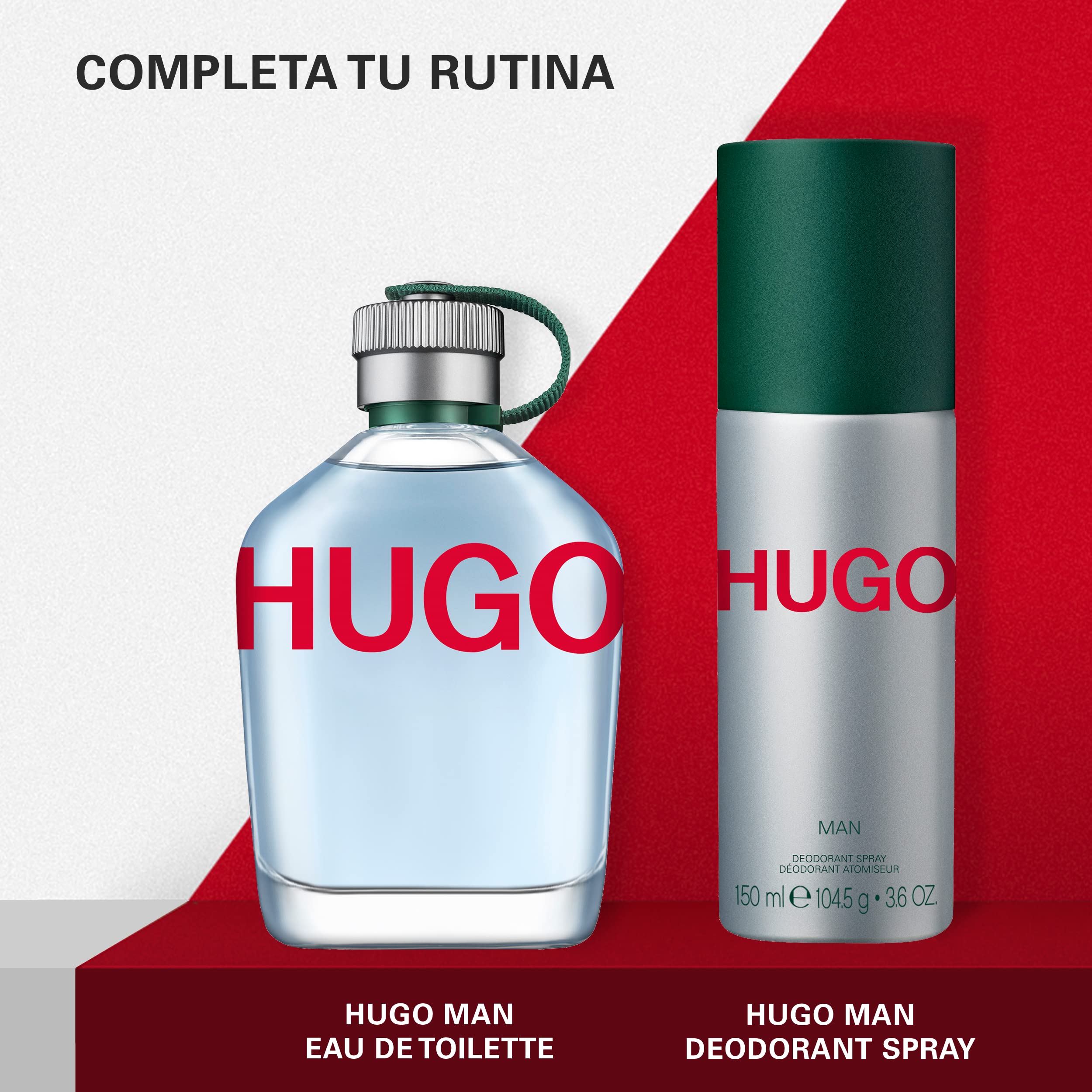 Hugo Boss Hugo Man Eau de Toilette for Men - Aromatic Fougère Cologne with Green Apple & Fir Balsam Notes - Long Lasting Fragrance Spray - Perfect for Date Night, Office & Special Occasions