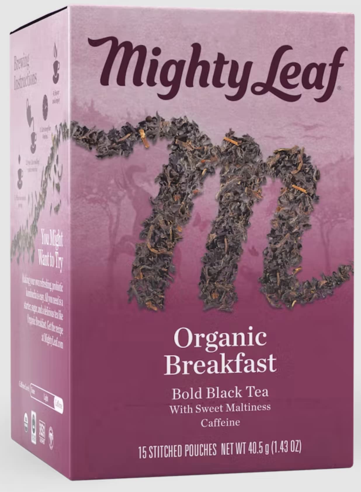Organic Breakfast Tea - 15 Premium Tea Bags | Herbal & Caffeine-Free | Perfect for Morning Relaxation & Healthy Lifestyle