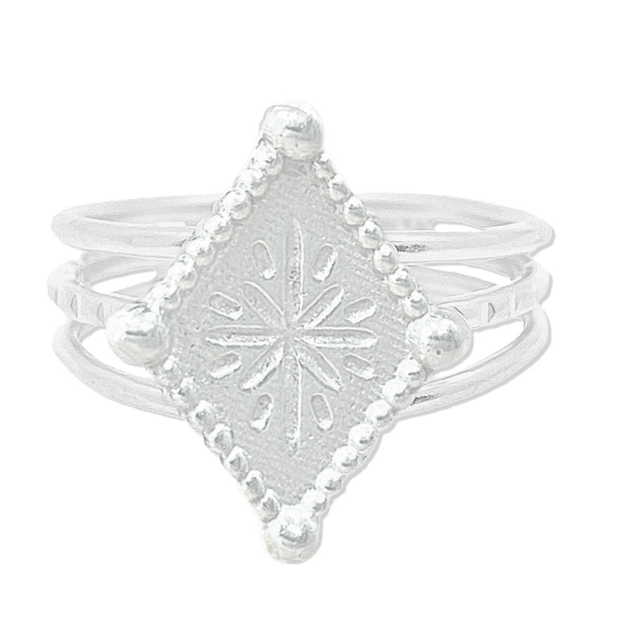 Laihas Prestige Diamond Dust Sterling Silver Signet Ring for Men & Women - Elegant Jewelry Gift for Wedding, Anniversary & Special Occasions