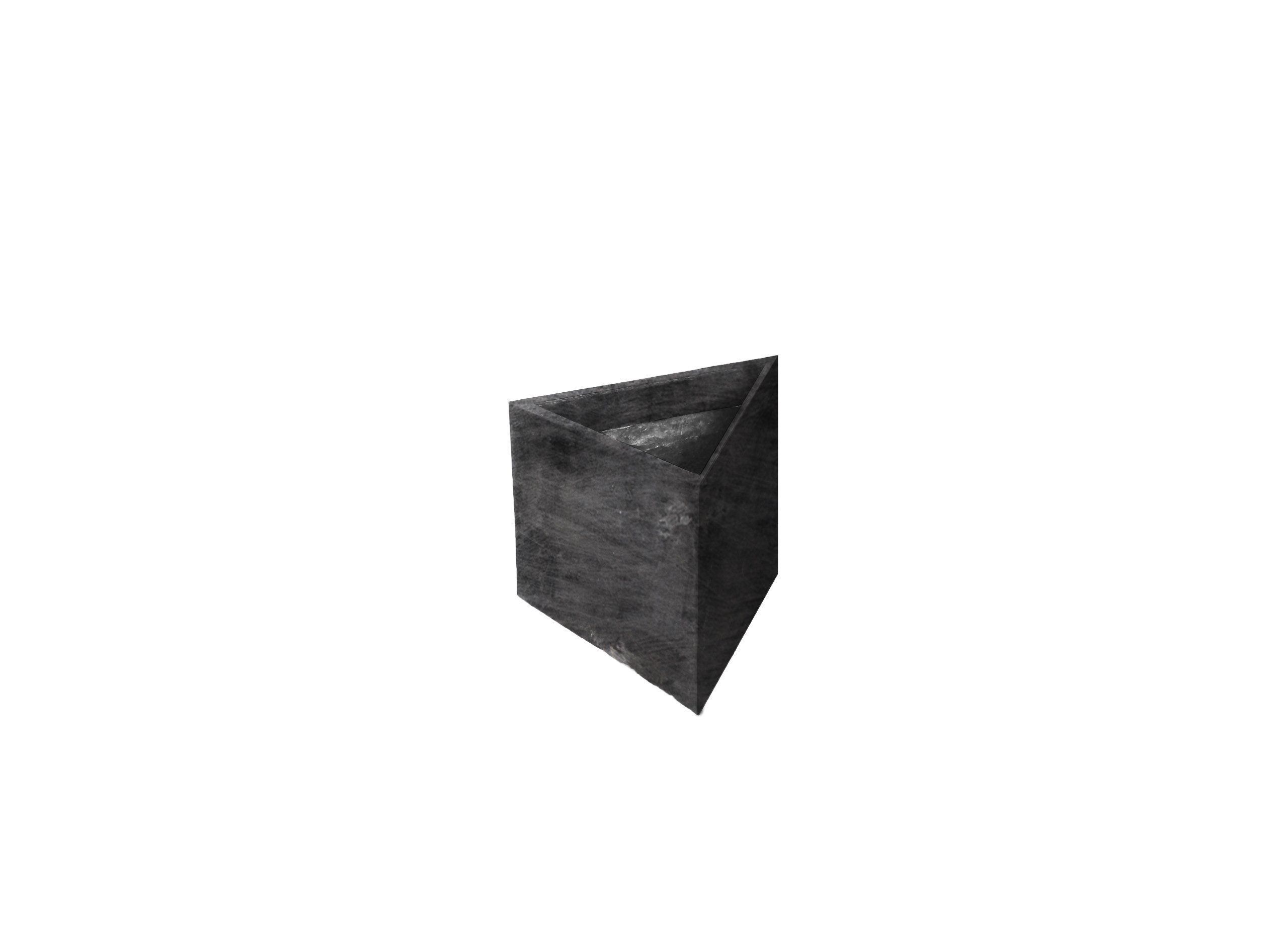 Amedeo Design 2513-150C ResinStone Wedge Modular Planter - 12x12x12 Inch Charcoal Gray - Indoor/Outdoor Garden Decor for Patio, Balcony & Home Décor