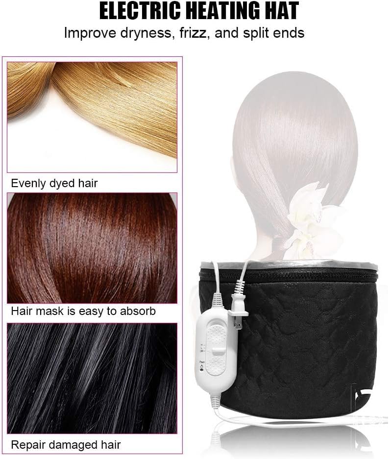 THEODORE Thermal Hair Spa Cap with Beauty Steamer - Pink Heating Cap for Deep Conditioning Treatment & Nourishment | Perfect for Salon-Quality Hair Care at Home, DIY Hair Treatments & Relaxing Spa Days