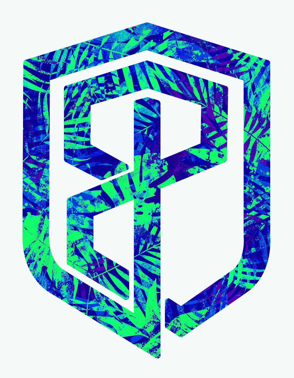 Born Primitive Decal (Neon Tropics) - Waterproof Vinyl Sticker for Laptops, Cars & Gym Equipment - Tropical Design for Outdoor Enthusiasts & Fitness Lovers