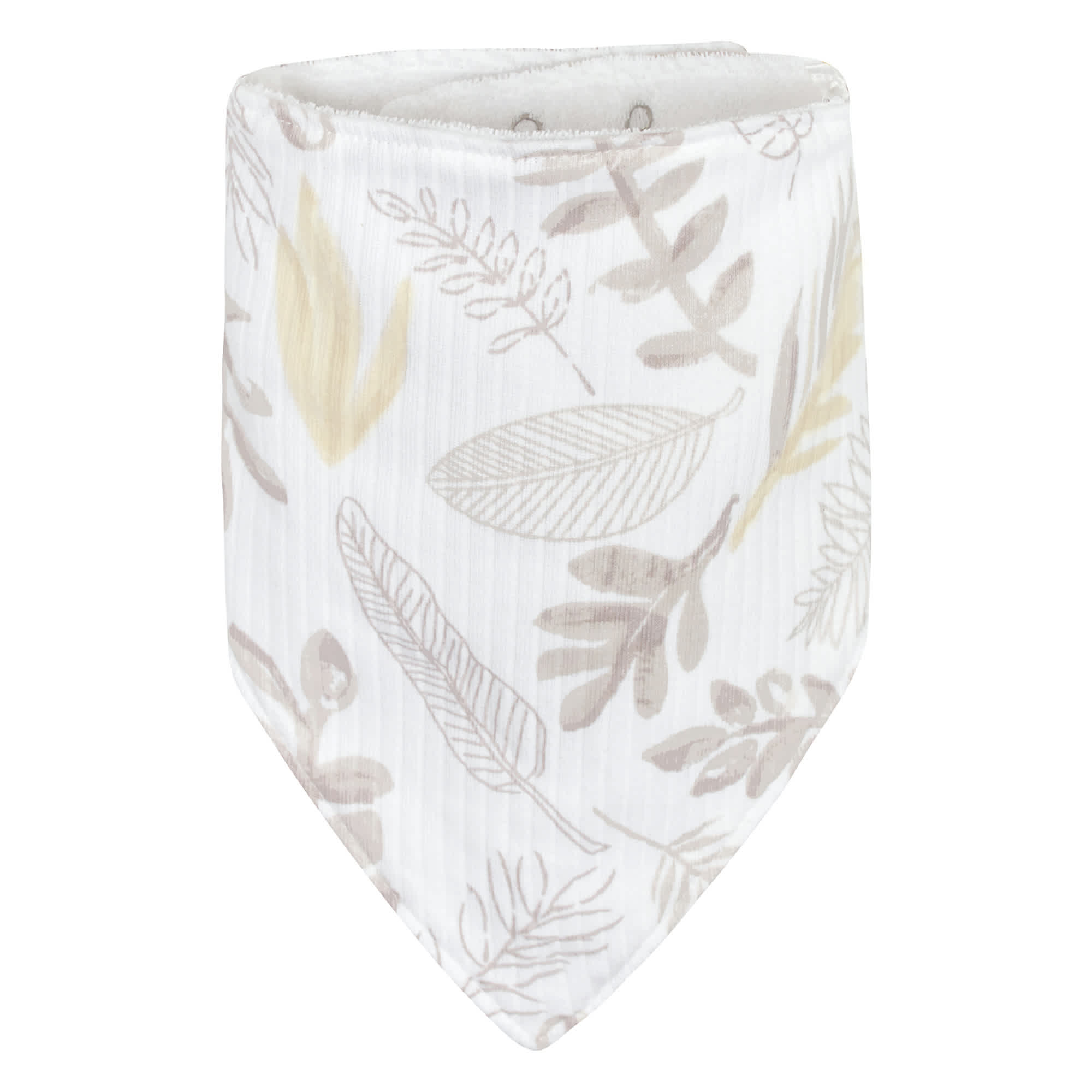 3 Pack Neutral Baby Bandana Bibs with Natural Leaves Design - Soft & Absorbent Drool Bibs for Infants & Toddlers - Perfect for Feeding, Teething, and Everyday Use