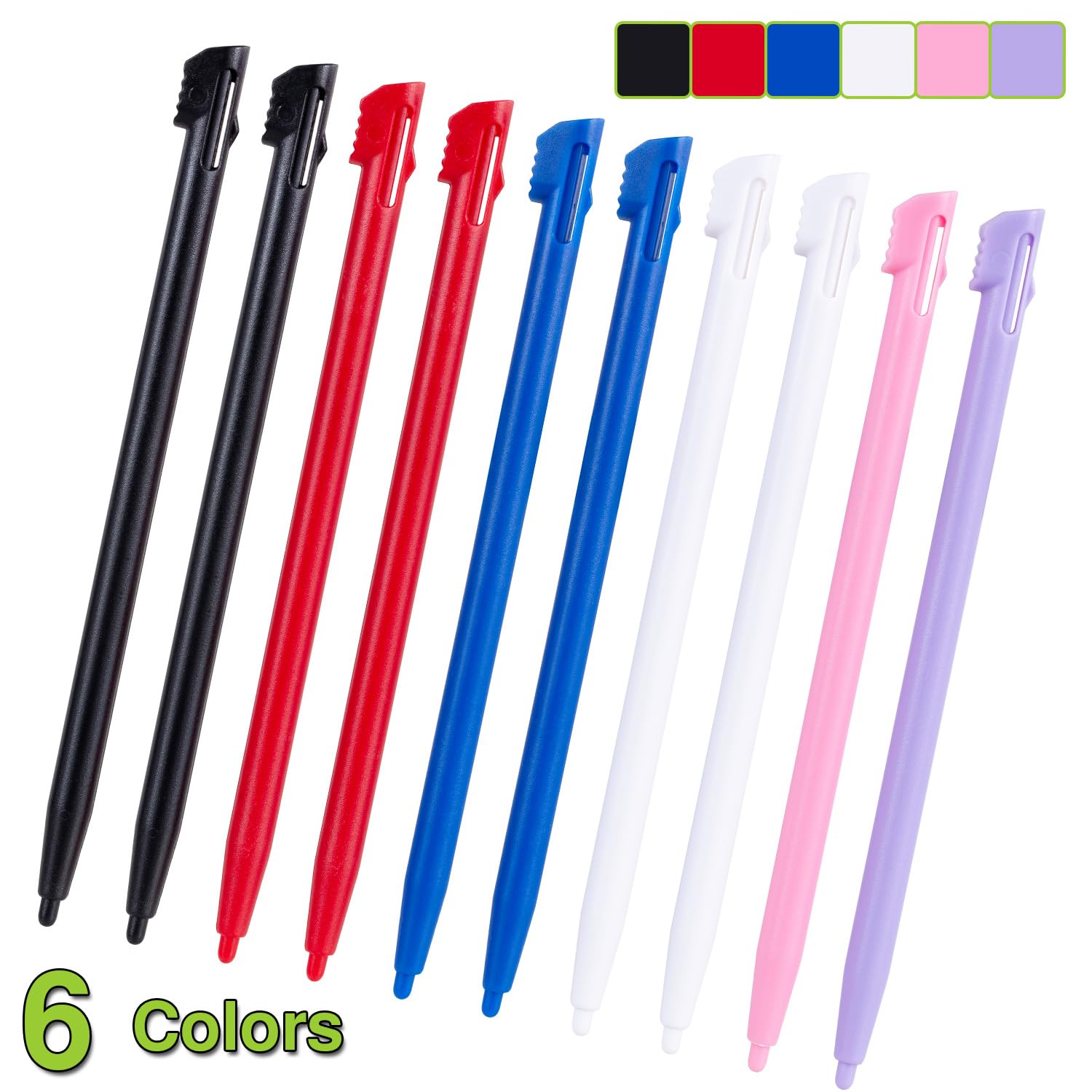 10 Pack Colorful Nintendo 2DS Stylus Pens - Replacement Stylus for Original 2DS Console & Games - 10 Vibrant Colors - Perfect for Gaming, Drawing & Touch Screen Navigation