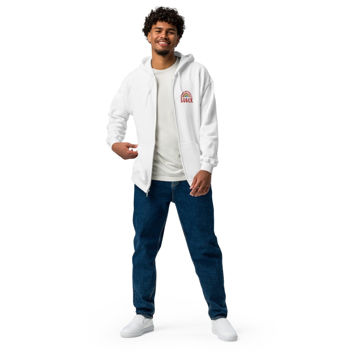 Unisex Heavy Blend Zip Hoodie for Sober Living - Comfortable & Stylish Pullover for Everyday Wear, Gym, and Outdoor Activities