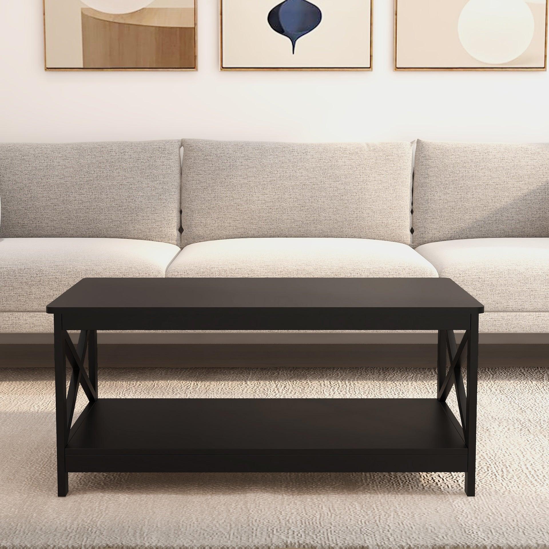Oxford Coffee Table - Modern Black End Table for Living Room, Bedroom & Office | Stylish & Durable Home Decor