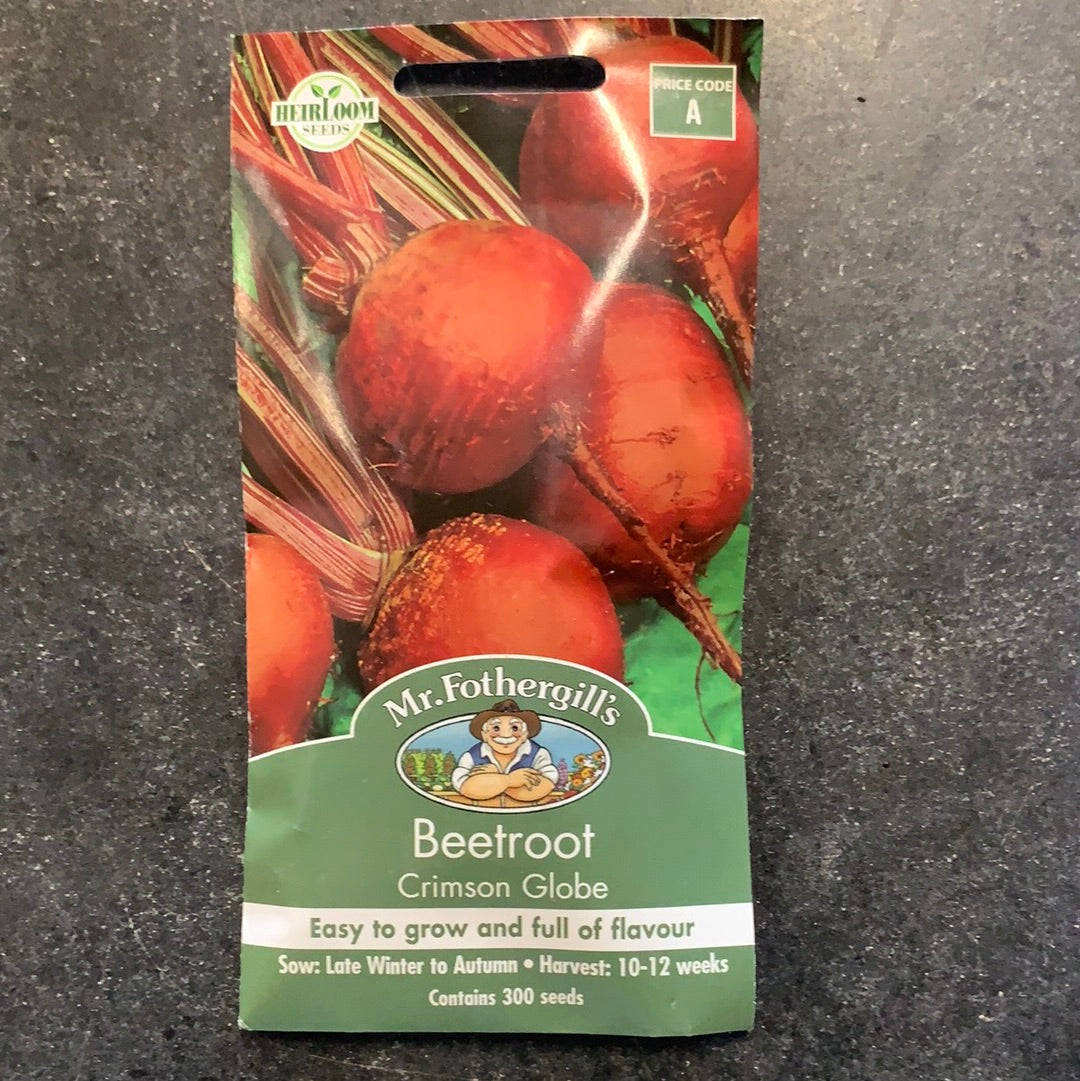 Organic Beetroot 'Crimson Globe' Seeds for Planting - Non-GMO, Heirloom Vegetable Seeds for Home Garden - Perfect for Salads, Juicing & Pickling
