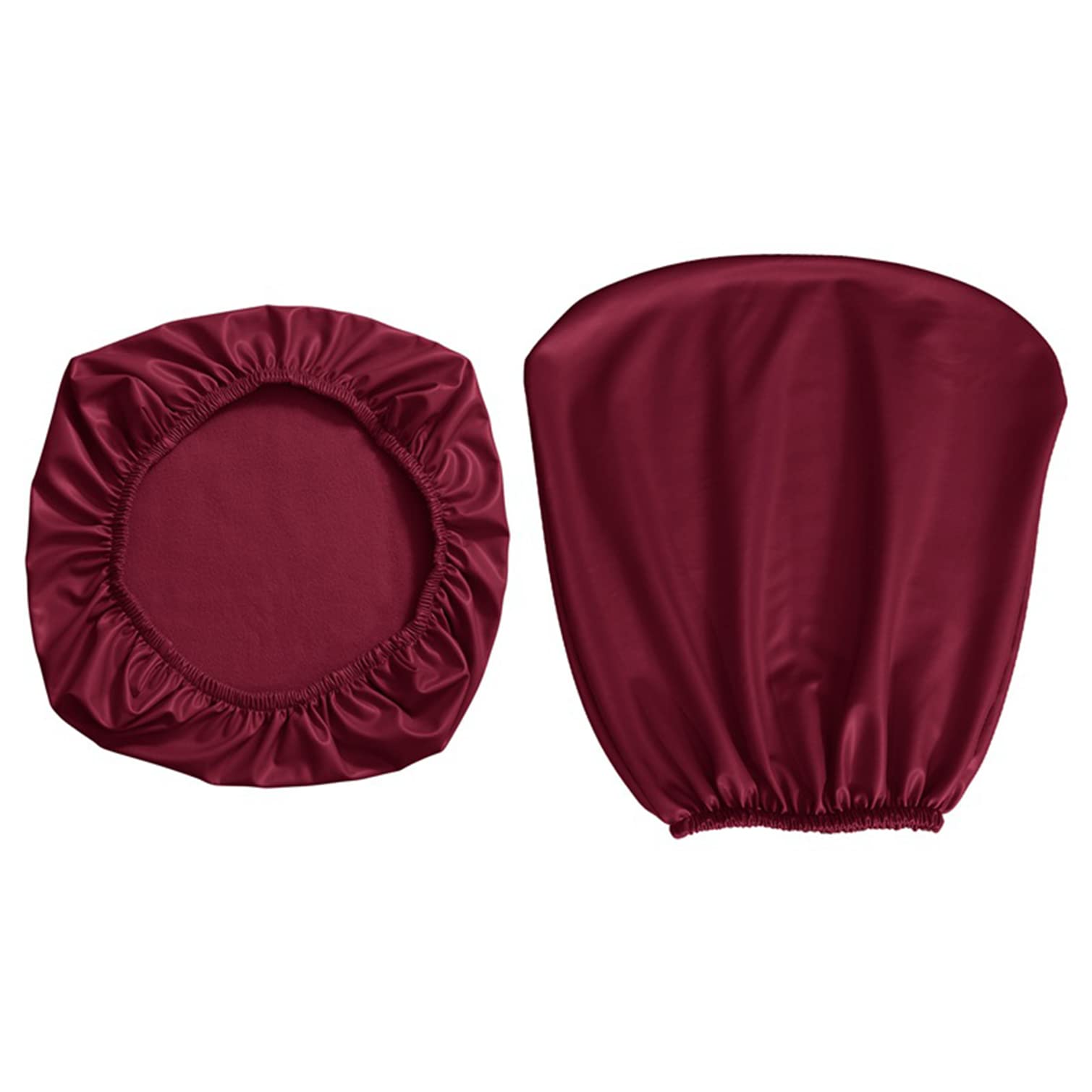YOPOIY PU Leather Office Chair Cover - Waterproof & Stretchable Computer Chair Slipcover, Universal Removable Chair Protector for Boss & Rotating Chairs (Red, One Size) - Perfect for Home Office, Gaming & Workspace Protection