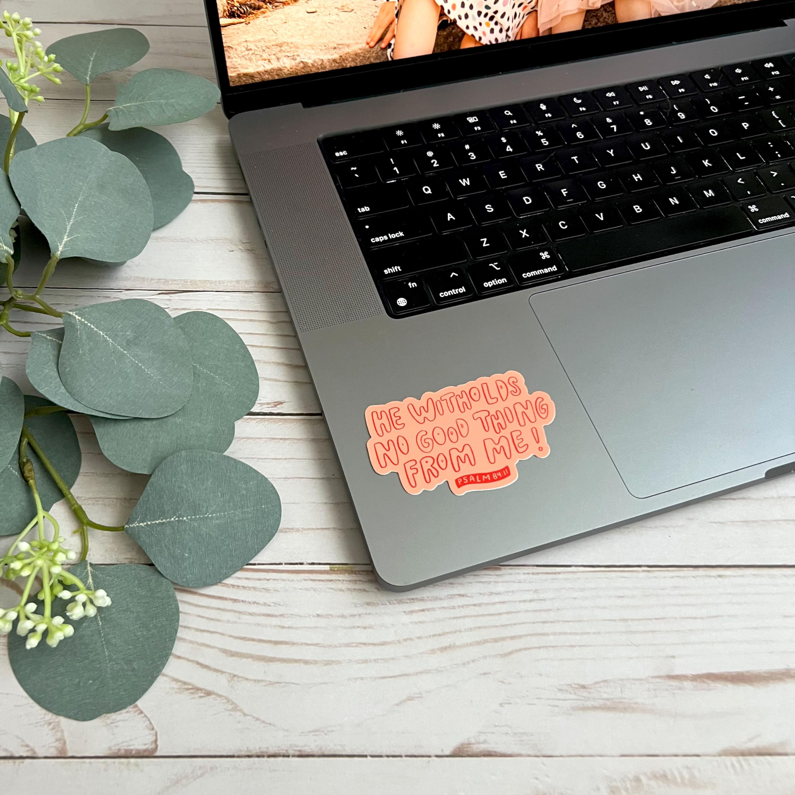 Bible Verse Stickers - Faith Stickers with 'He Withholds No Good Thing' Psalm 84:11 - Waterproof Religious Decals for Journals, Bibles, Laptops & Gift Giving