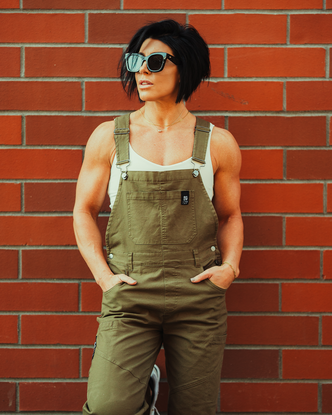Women's Forever Overalls - Olive Green Denim Jumpsuit for Casual Wear, Work & Outdoor Activities | Comfortable & Stylish Fashion for Everyday Use