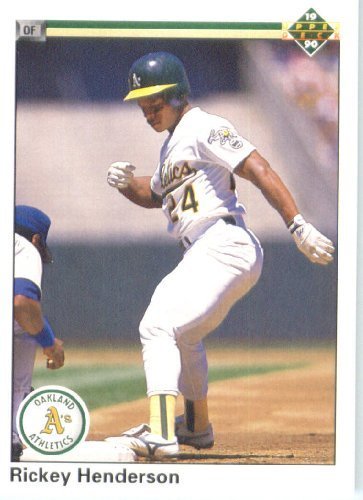1990 Upper Deck #334 Rickey Henderson Oakland Athletics MLB Baseball Trading Card - Rare Collectible for Sports Fans & Memorabilia Enthusiasts - Perfect for Display, Gifts, and Investment