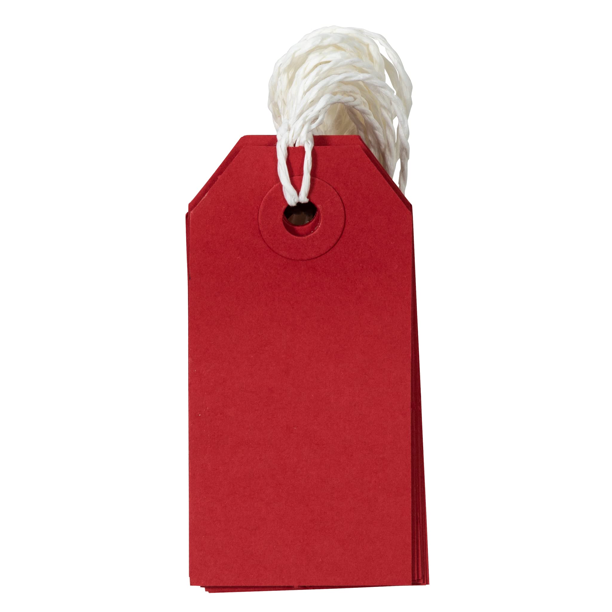 JAM PAPER Red Gift Tags with String - Small 3.25