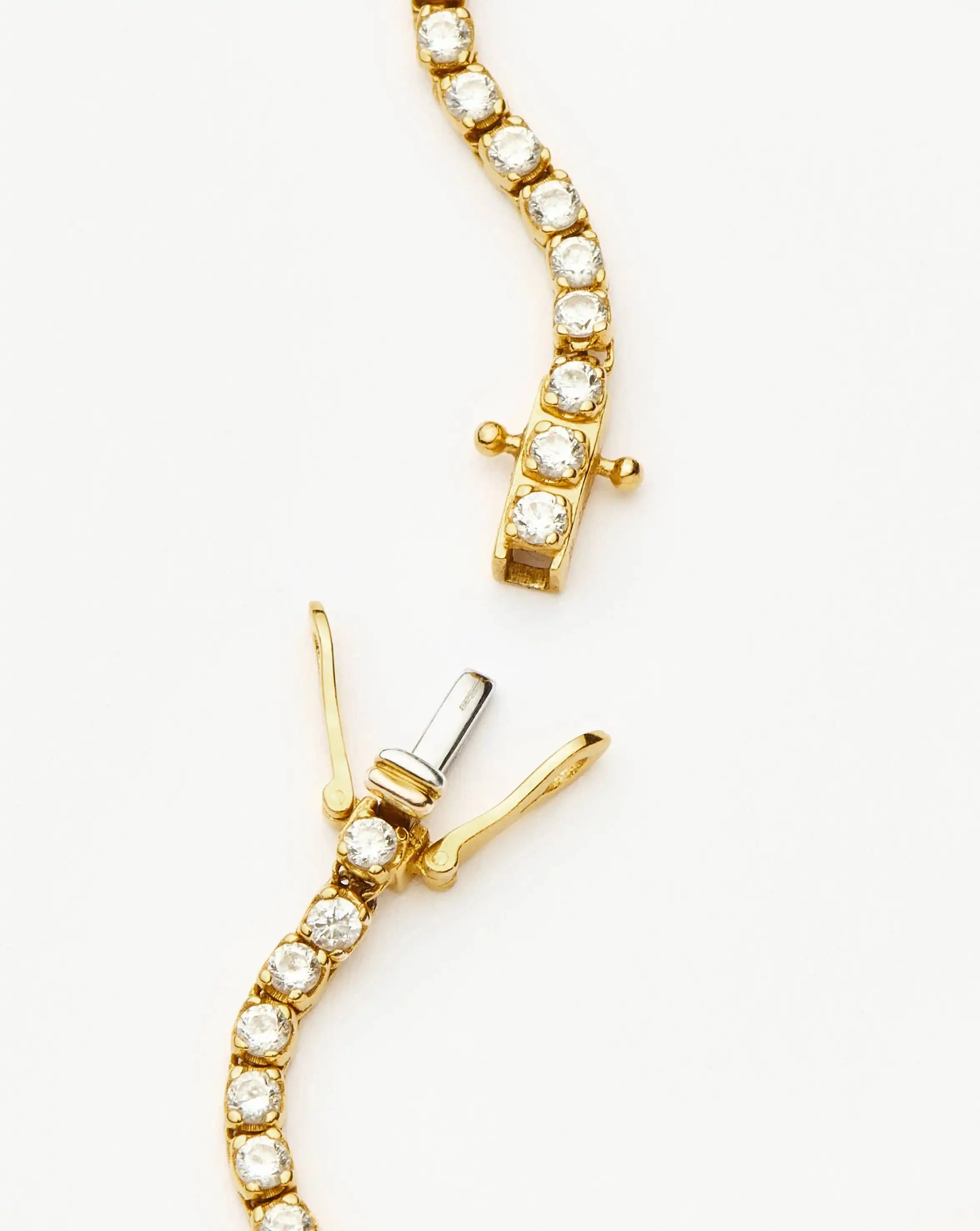 Elegant Classic Tennis Bracelet for Women - 18k Gold Vermeil Cubic Zirconia Jewelry | Perfect for Weddings, Anniversaries & Special Occasions