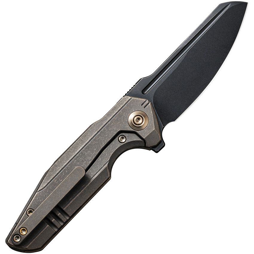 WE Knife Co. StarHawk Folding Knife - Bronze Titanium Handle, WE21017-2 - EDC Pocket Knife for Outdoor Camping, Hiking & Everyday Carry