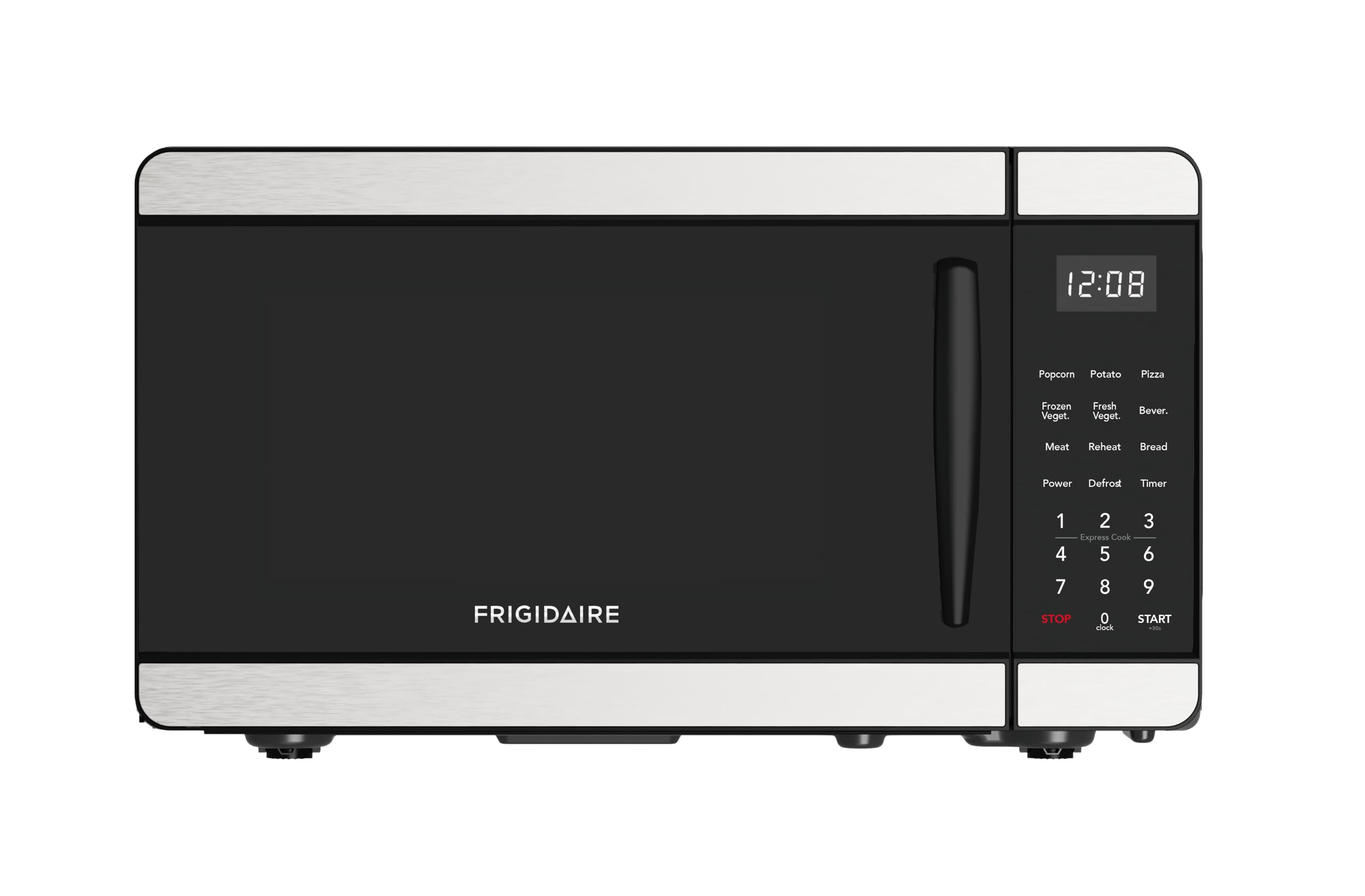 Frigidaire 0.7 Cu. Ft. Stainless Steel Countertop Microwave with Digital Control Panel - 6 Auto Cooking Settings & 10 Power Levels - Child Safety Lock - Perfect for Small Kitchens, Dorms, and Office Break Rooms