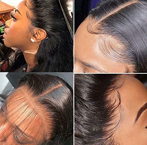 Brazilian Remy Human Hair Wig 18 Inch - Body Wave Invisible Lace Front with Pre-Plucked Baby Hair - 150% Density Brown Color for Black Women | Perfect for Daily Wear, Special Occasions & Protective Styling