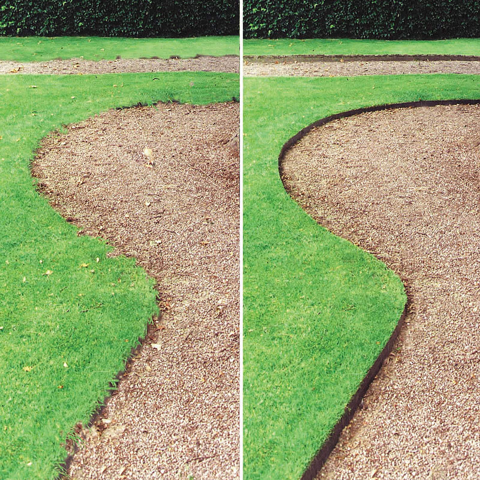 5 Pack Black Steel Landscape Edging - 5x39 Inch Heavy Duty Metal Lawn Border for Garden, Yard & Courtyard | Hammer-in Design for Easy Installation | Durable Outdoor Garden Edging Trim