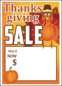 100-Pack Sale Tags for Thanksgiving Discounts - Perfect for Retail Stores, Clearance Events & Holiday Promotions
