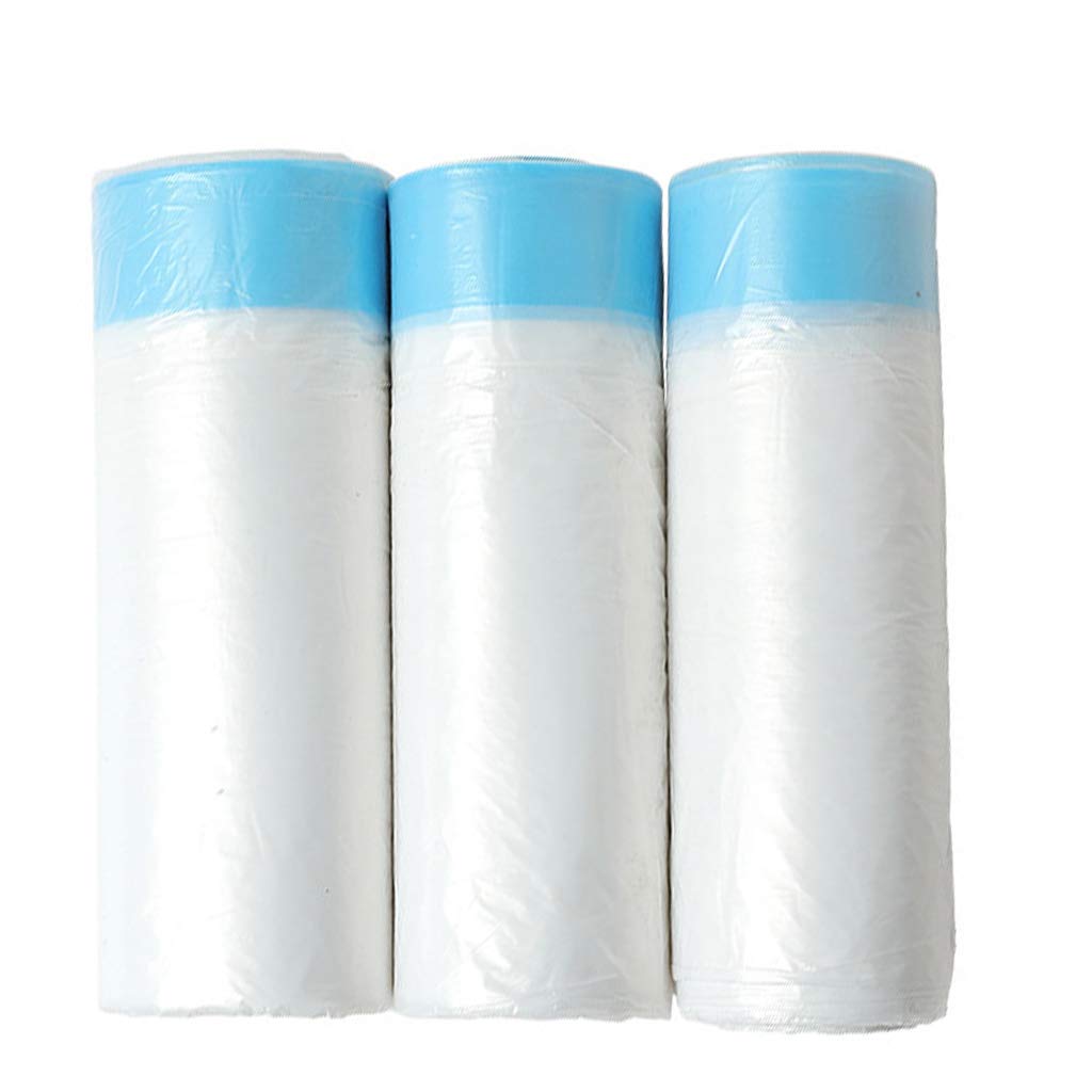 Disposable Plastic Drawstring Trash Bags - 90 Count (3 Rolls) Heavy Duty Garbage Can Liners for Kitchen, Bathroom & Home Use | Leakproof & Odor Control Waste Bags for Easy Cleanup