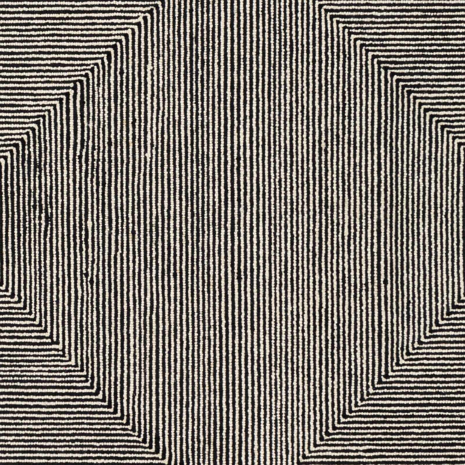 Modern Hauteloom Conshohocken Wool Area Rug 8' x 10' - Soft Black & Beige Living Room & Bedroom Rug - Perfect for Cozy Home Decor & High-Traffic Areas