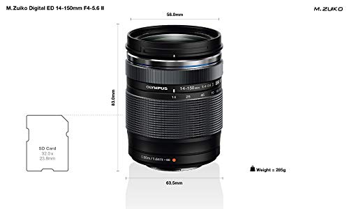 Olympus M.Zuiko Digital ED 14-150mm f/4.0-5.6 II Weatherproof Zoom Lens for Micro Four Thirds Cameras - International Version (No Warranty) - Perfect for Travel, Wildlife & Outdoor Photography