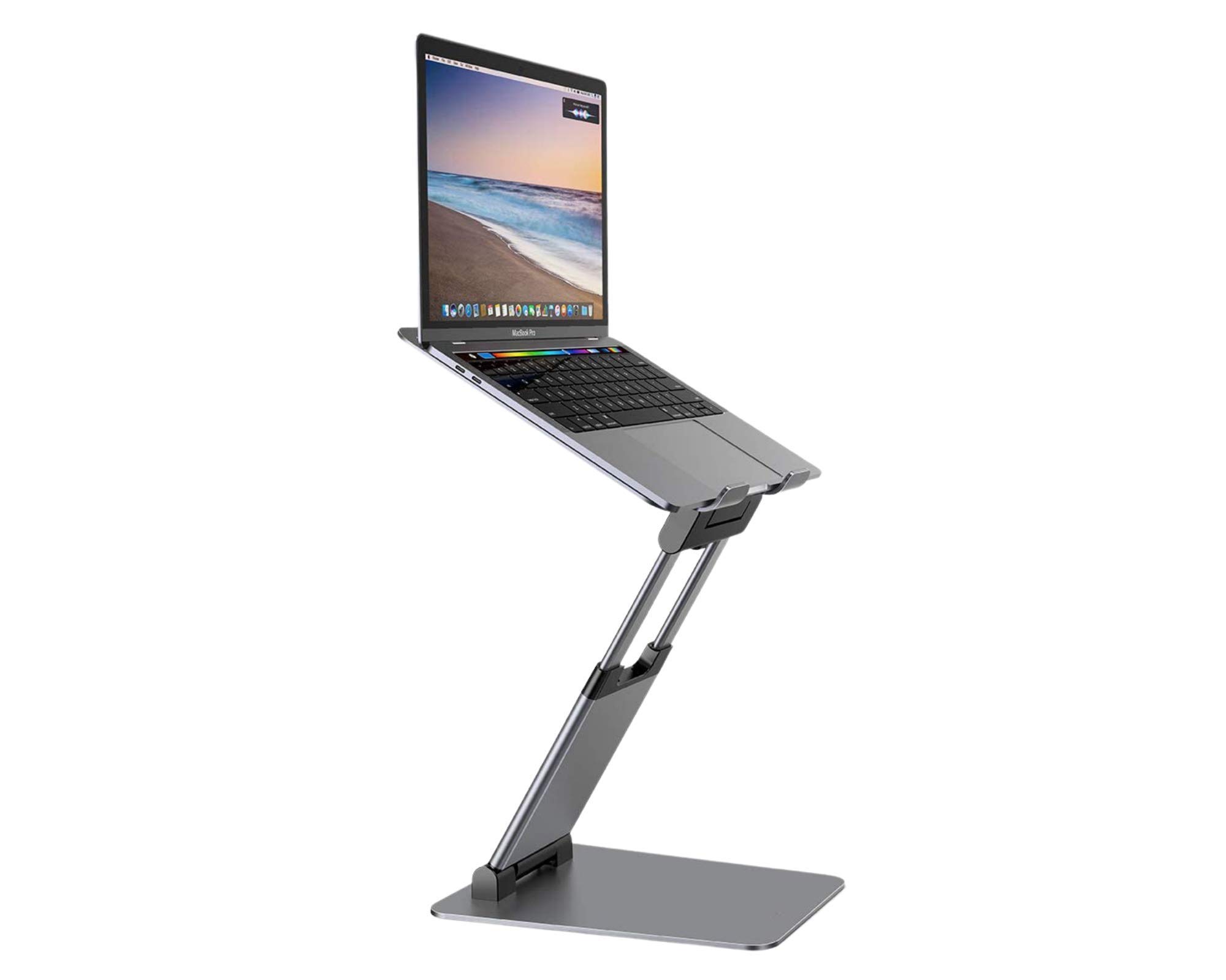 Ergonomic Adjustable Laptop Stand for Desk - Portable Foldable Computer Riser for MacBook & Tablets (10