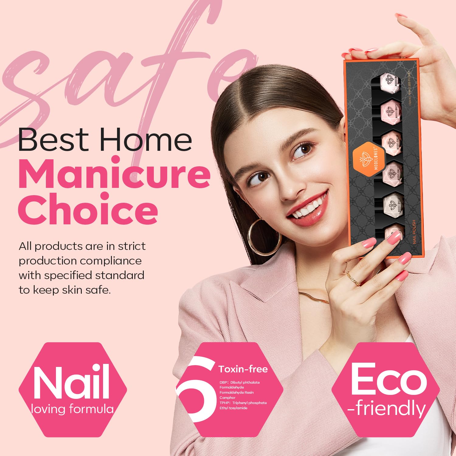 Modelones Gel Nail Polish Kit - 6 Colors Summer Collection (Pink, Green, White, Black) | Soak Off UV LED Nail Polish Set for DIY Manicure & Nail Art | Perfect for Salon, Home Use & Gift Giving | Great for Summer Nails, Parties, Weddings & Special Occasions