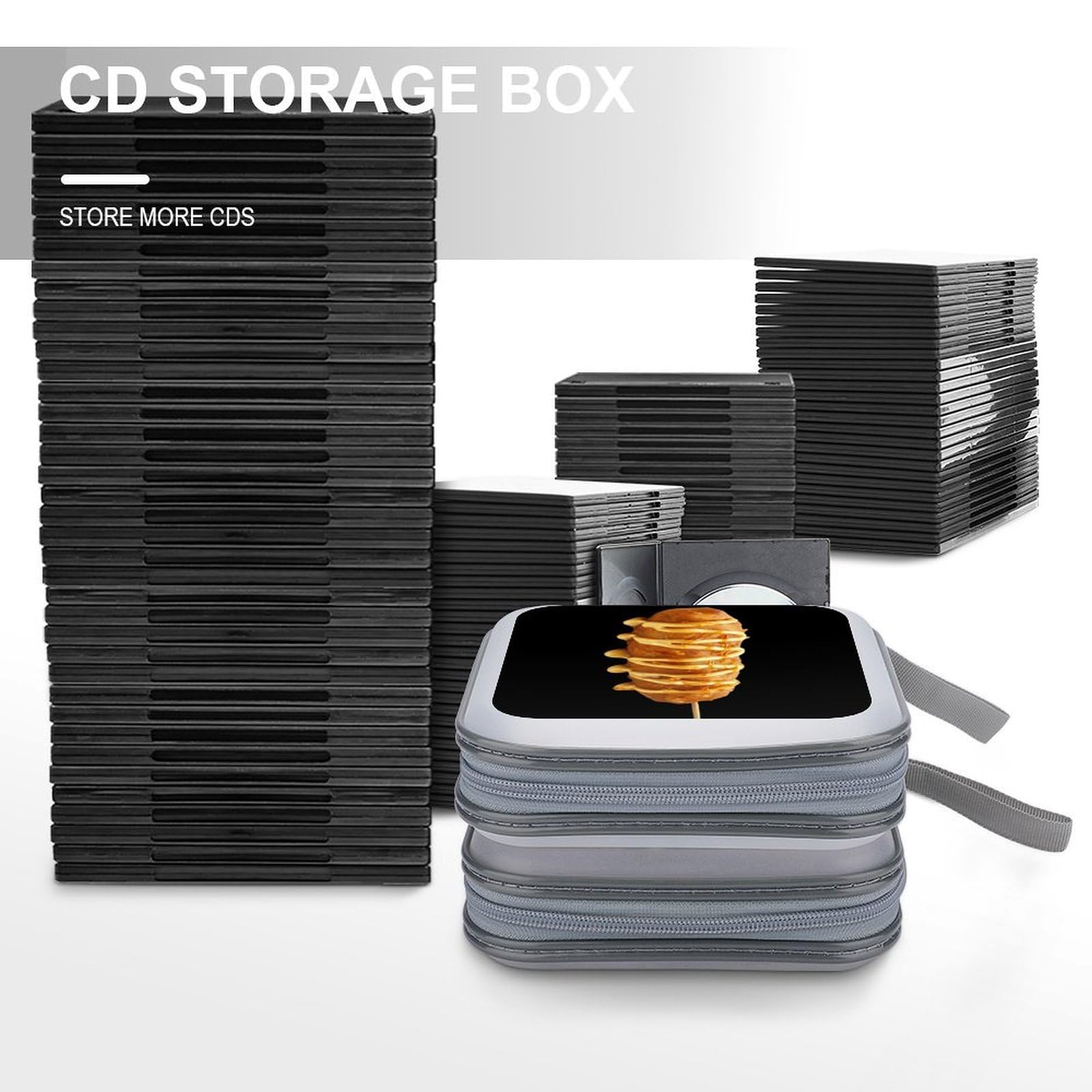 Corn Dog Lover Cute CD Case Holder - Portable DVD Disc Storage Wallet Organizer for Car, Home & Travel | Compact Media Storage for Road Trips, Commuting & Entertainment