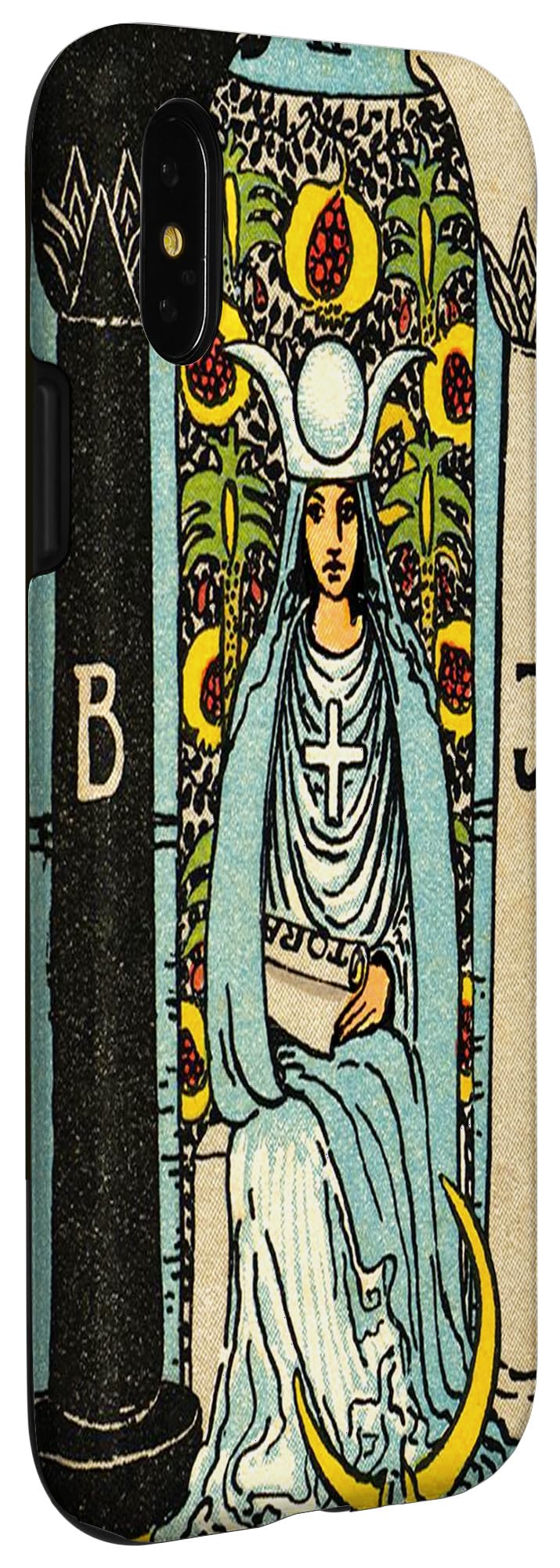 iPhone X/XS High Priestess Tarot Card Phone Case - Protective Cover for iPhone X/XS with Mystic Tarot Design - Perfect for Tarot Readers, Witches & Spiritual Practitioners