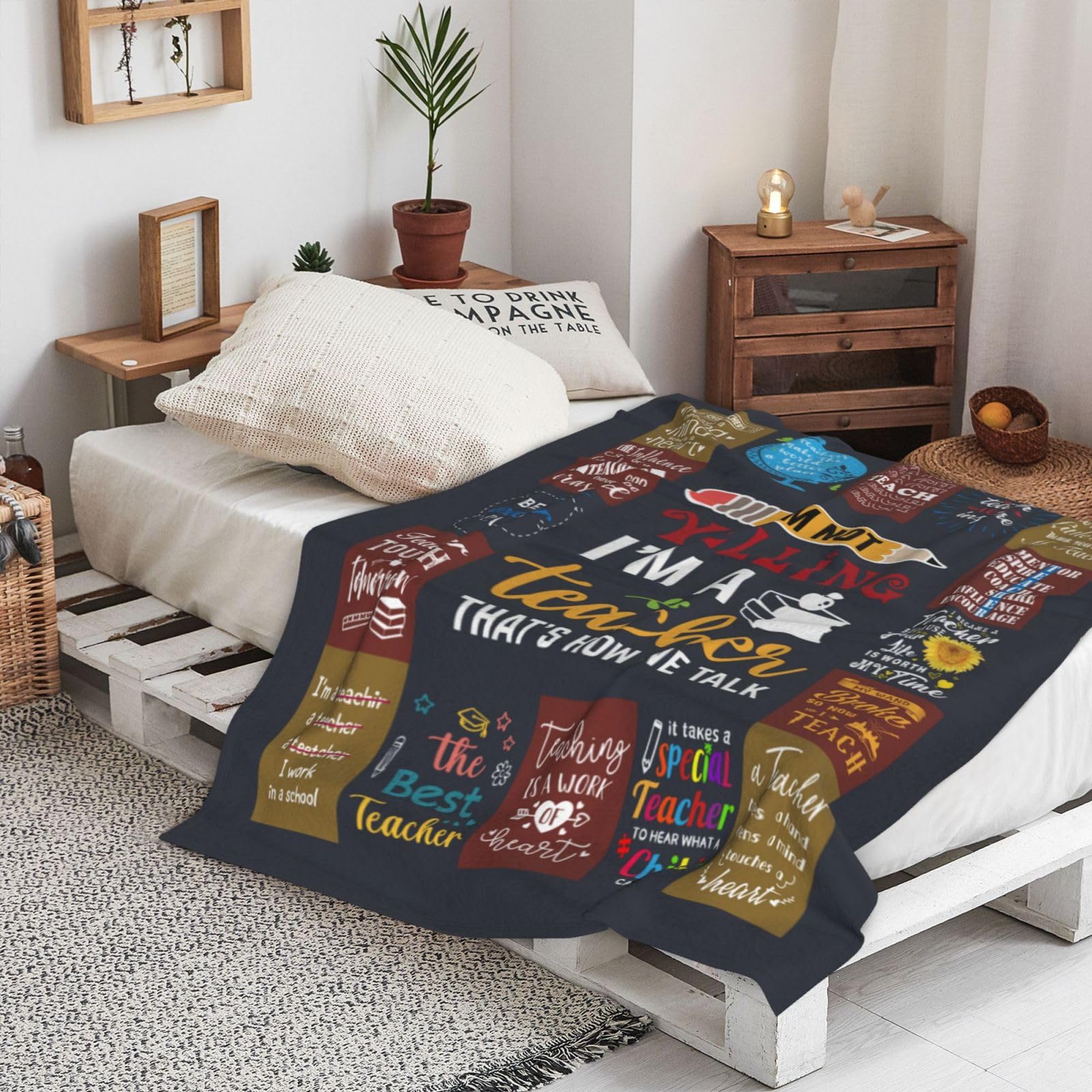 Cozy 50x60 Inch Teacher Appreciation Blanket - Best Retirement, Birthday & Thank You Gift for Women Educators - Perfect for Classroom, Home & Relaxation