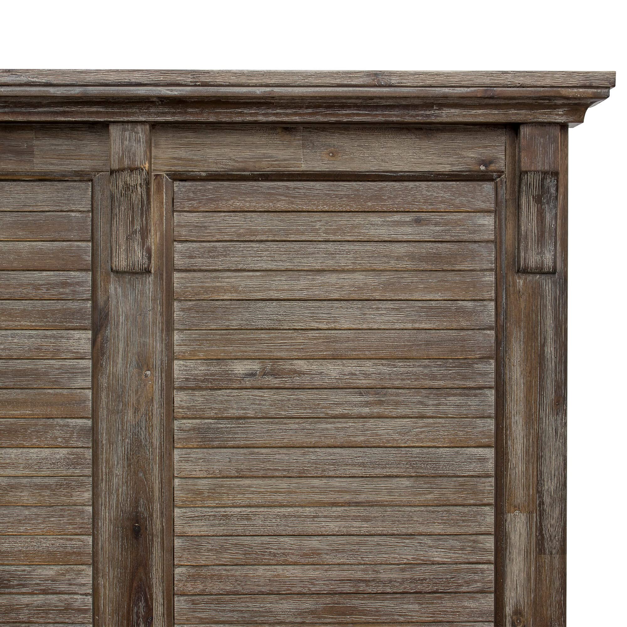 Sunset Trading Solstice Grey King Bed - Weathered Gray and Brown Wooden Bed Frame for Master Bedroom | Perfect for Modern Farmhouse & Coastal Home Decor