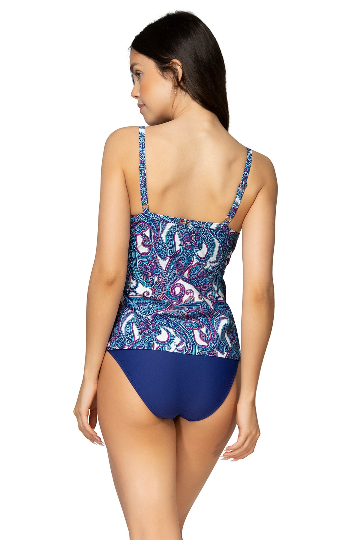 Forever Tankini Swimsuit - Regatta Paisley Print Women's Two Piece Bathing Suit | Beach Vacation, Pool Party, Summer Swimwear