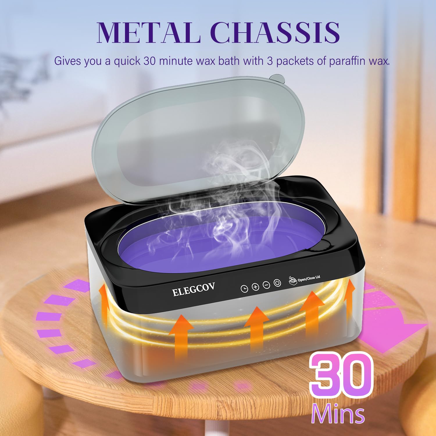 Professional 4500ml Paraffin Wax Warmer Machine for Hands & Feet - 8 Pack Wax Refills Included - Precise Temperature Control for Spa-Quality Paraffin Bath Therapy - Fast Melting & Even Heat Distribution - Perfect for Home Spa, Nail Salons & Pain Relief (Black)