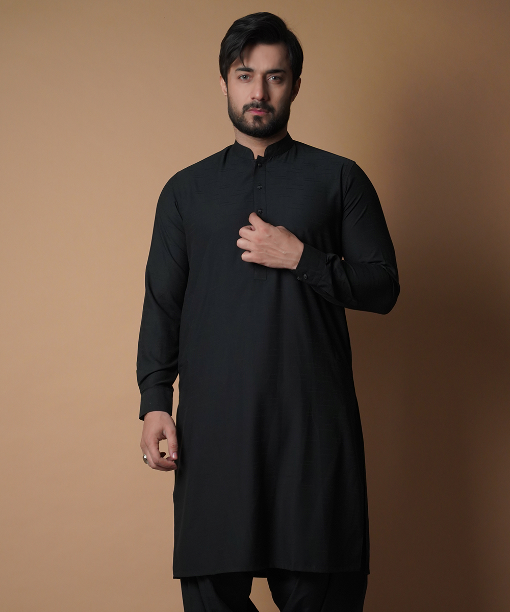 Classic All Black Shalwar Kameez - Traditional Pakistani Outfit for Men & Women | Perfect for Weddings, Eid & Special Occasions