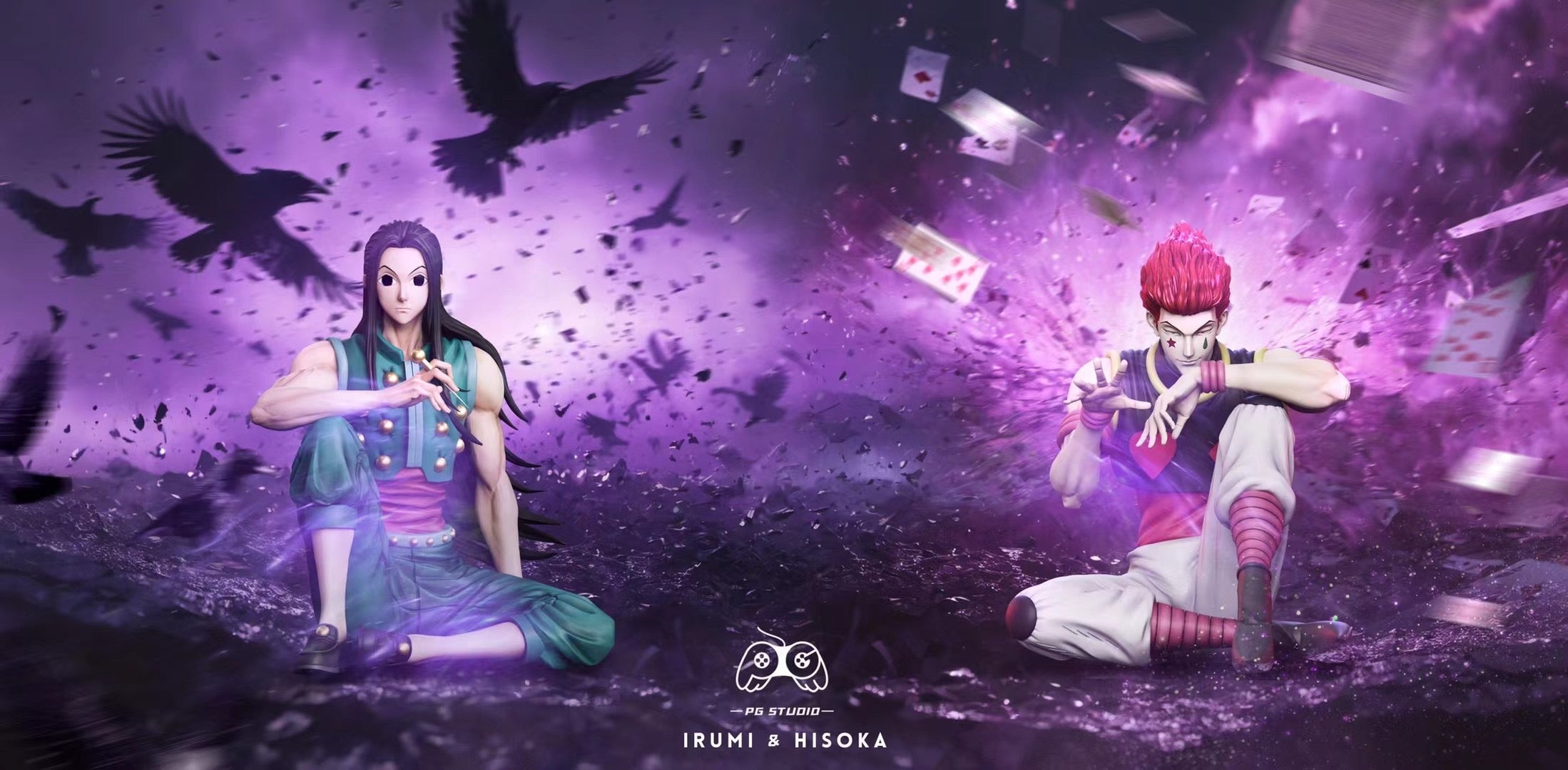 PG Studio Illumi Zoldyck (Sitting Pose) Anime Figure - Hunter x Hunter Collectible Statue for Fans & Decor | Perfect for Display, Gift, or Anime Collections