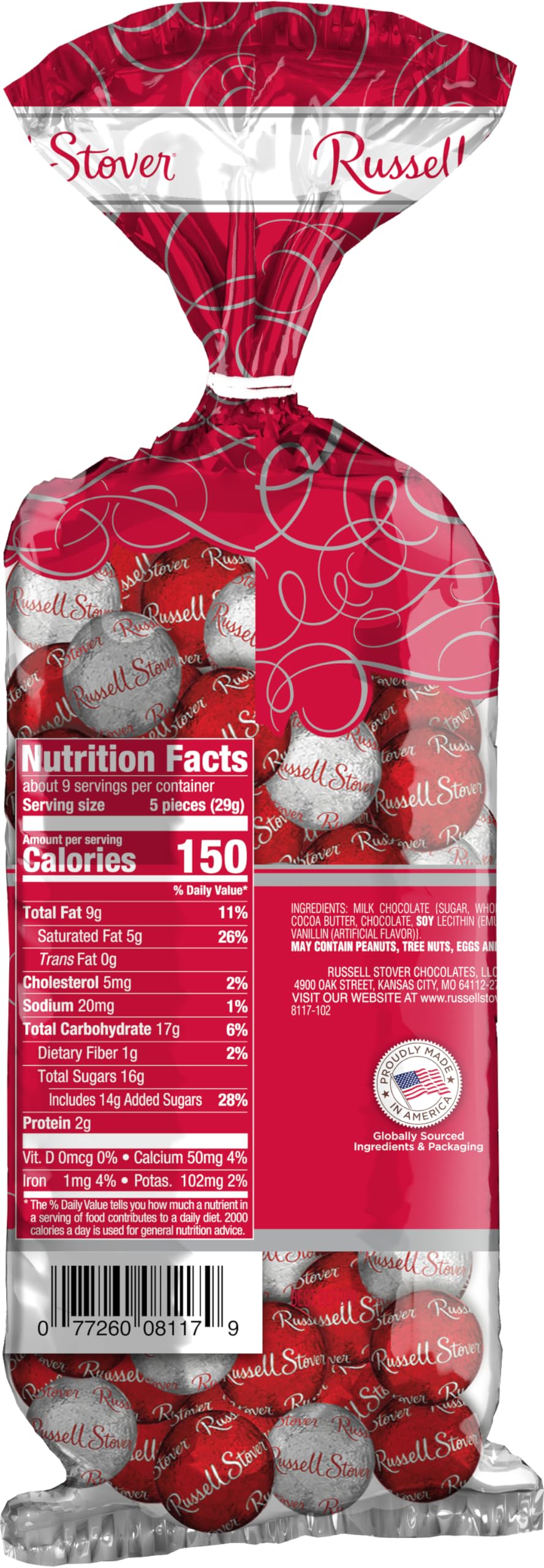 Russell Stover Solid Milk Chocolate Balls - 9 oz Bag | Premium Chocolate Candy for Gifts, Parties & Desserts | Perfect for Holidays, Birthdays & Office Treats