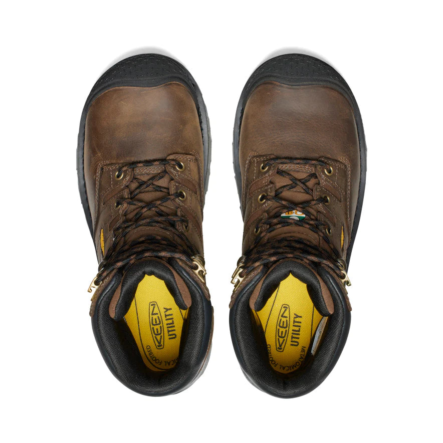KEEN Men's Camden Waterproof Work Boots with Carbon Fiber Toe - CSA Certified Size 8 (Model 1027678) - Ideal for Construction, Outdoor Work & Industrial Safety