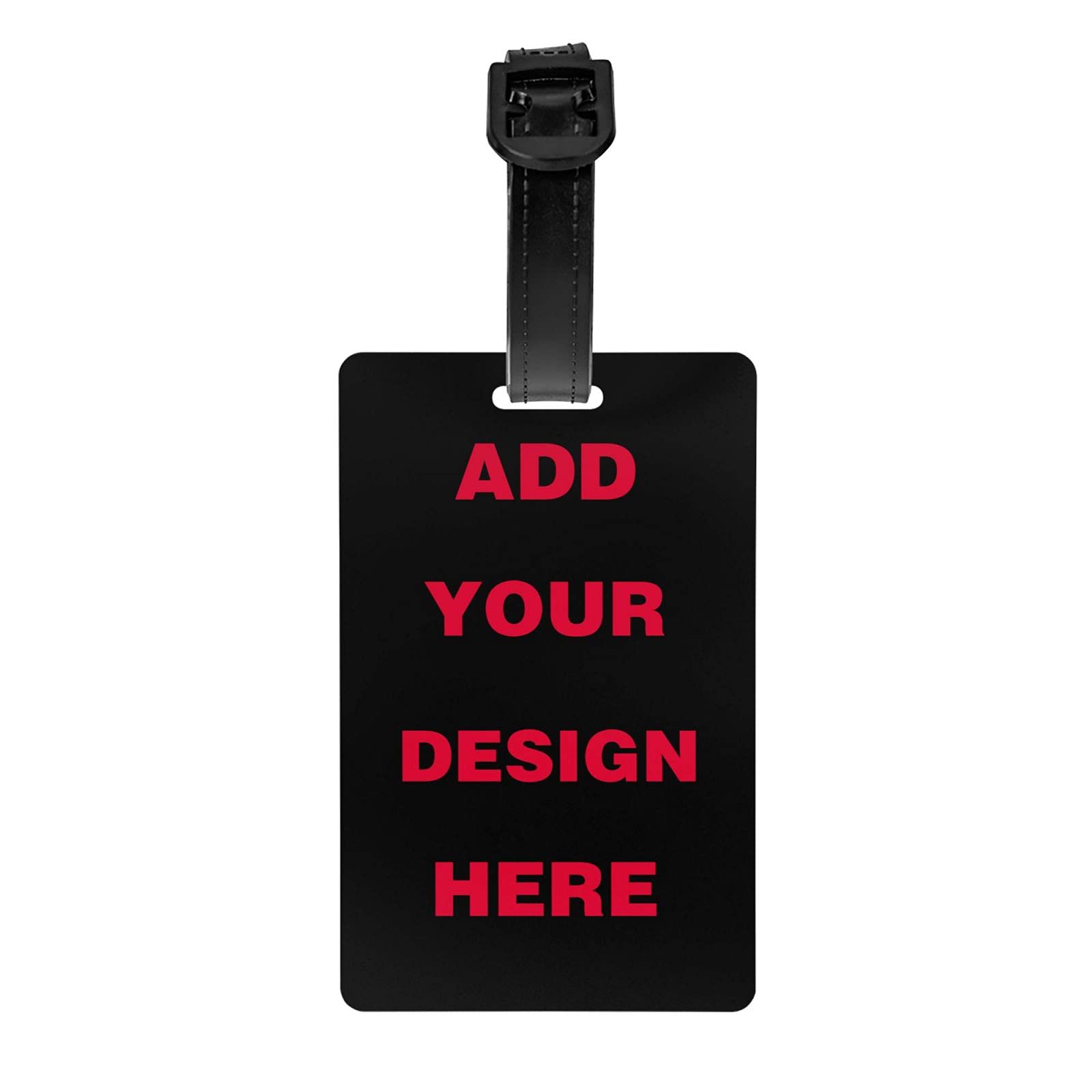 Custom Personalized Luggage Tags with Adjustable PVC Strap - Add Your Photo & Text - Durable Suitcase ID Labels for Travel Bags - Perfect Travel Accessories for Men & Women (Airport, Cruise, Business Trips)