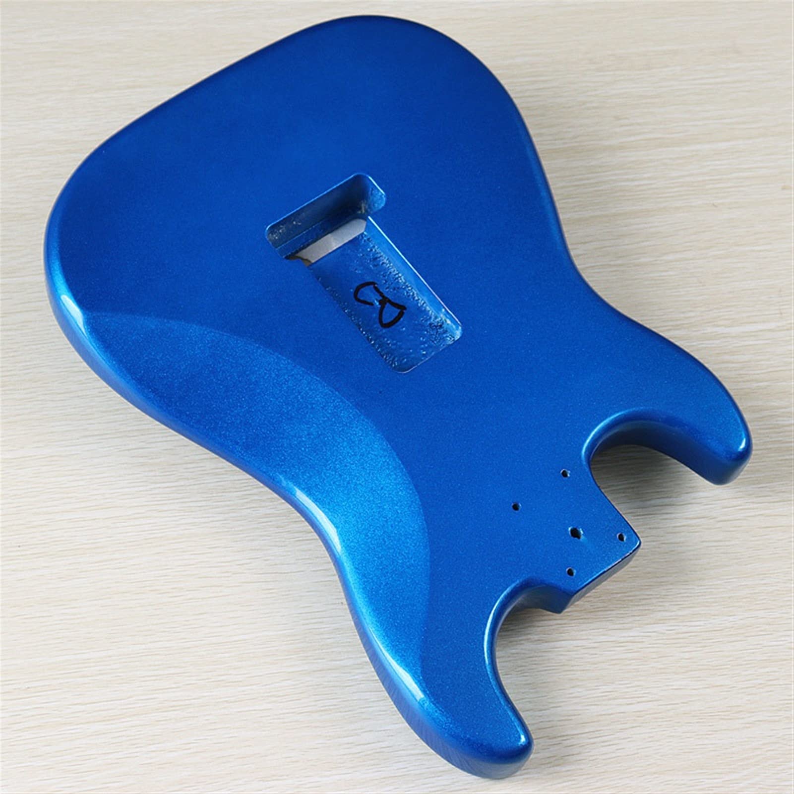 DIY Electric Guitar Kit - Metallic Blue Poplar Wood Guitar Body & Barrel for Beginners & Hobbyists | Perfect for Home Studio, Live Performances & DIY Projects