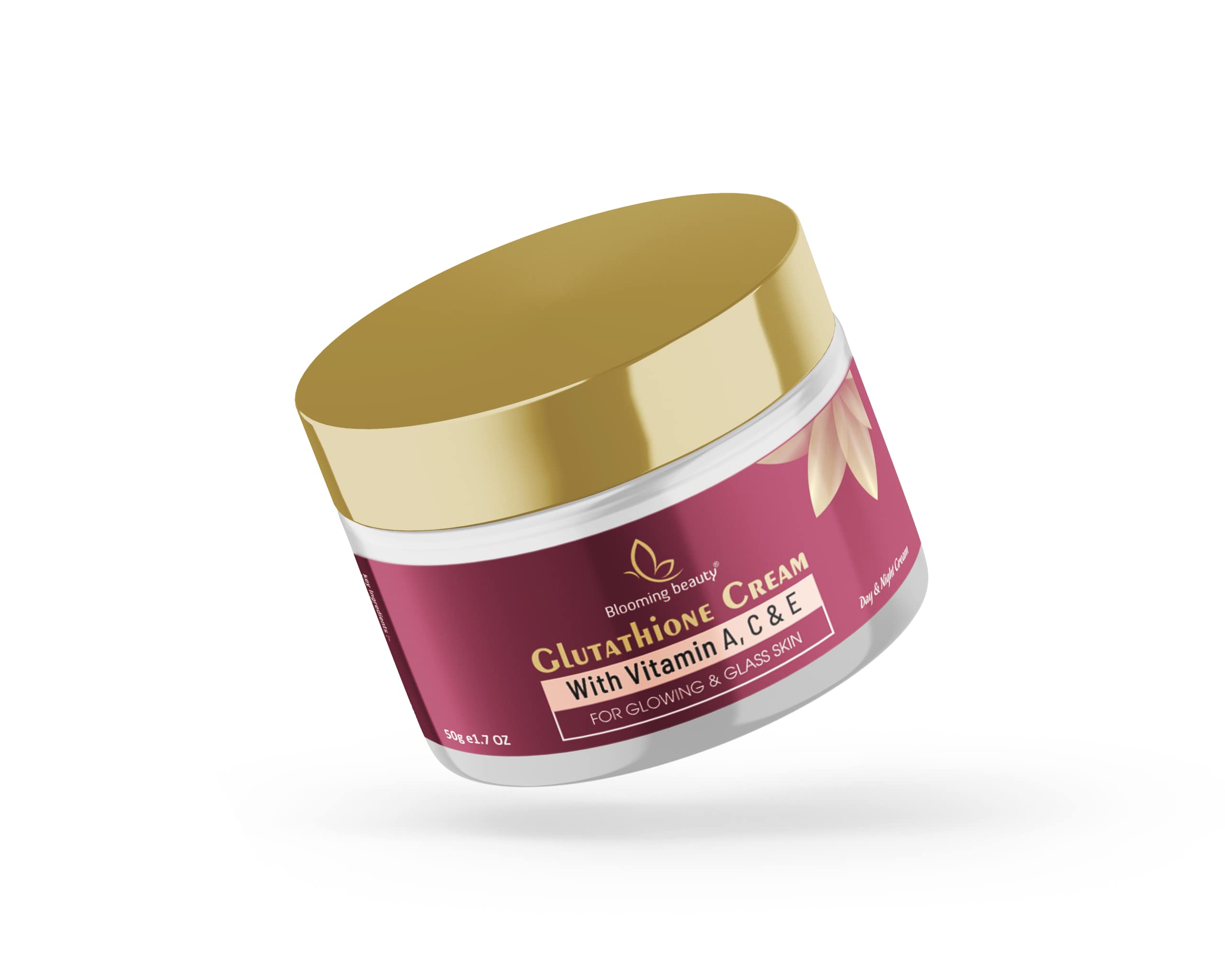 Glutathione Face Cream for Skin Whitening & Brightening - Day & Night Moisturizer for Glowing Skin, Dark Spot Removal, Anti-Acne & Dark Circle Treatment - 50g (Pack of 1) - Perfect for Daily Skincare Routine & Travel