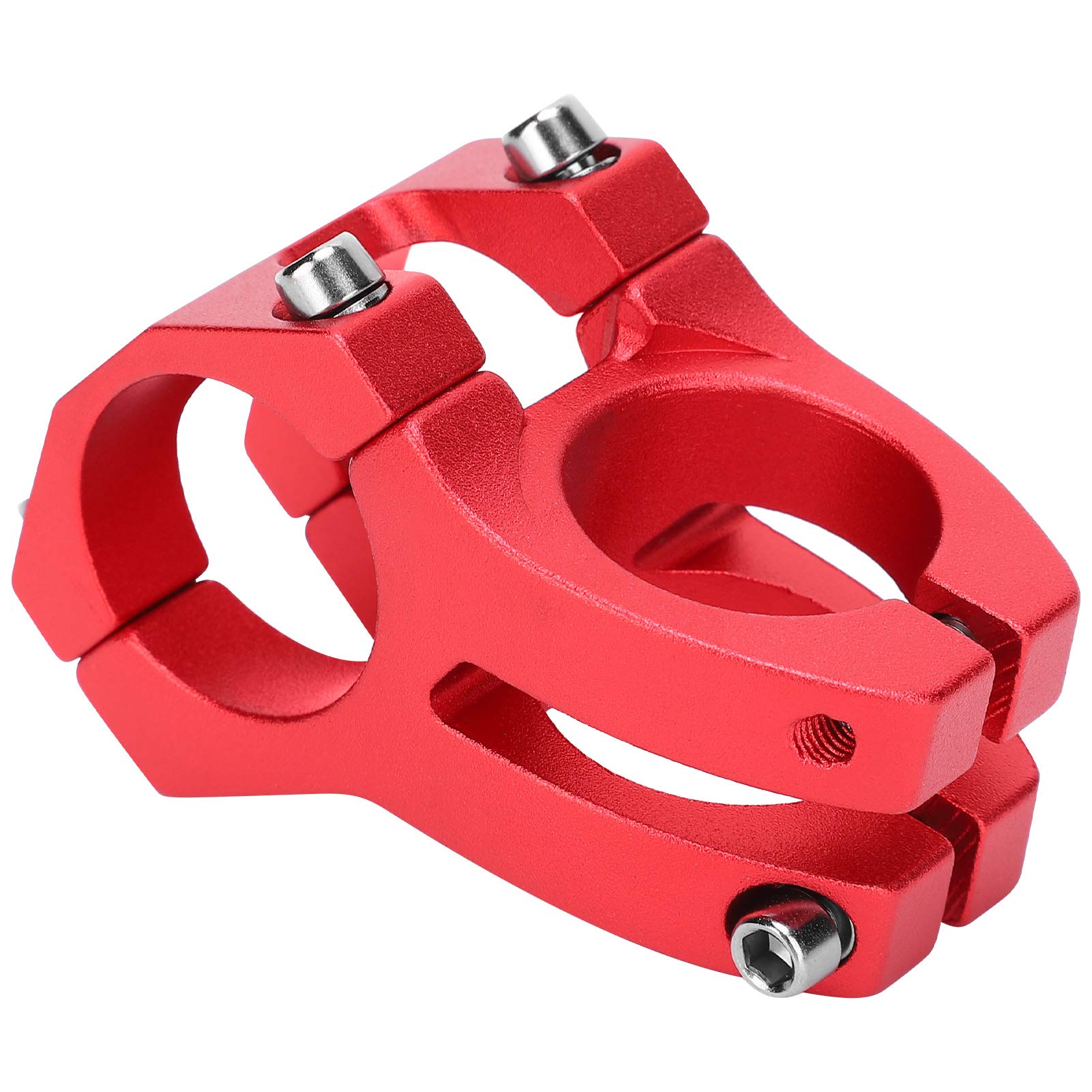 Premium CNC Machined Aluminum Alloy Mountain Bike Stem - Lightweight & Durable Road/Downhill Bicycle Handlebar Stem (Red) - Perfect for Trail Riding, MTB Adventures & Urban Commuting