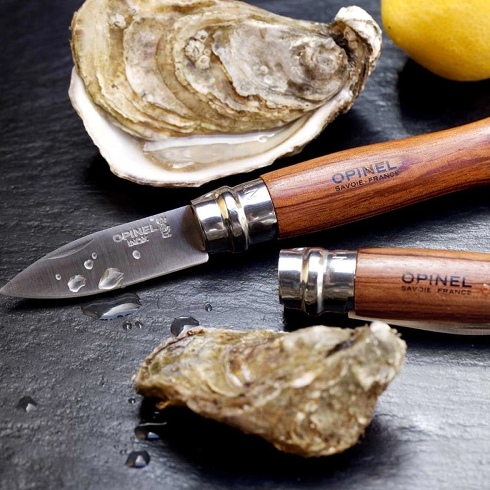 Opinel No.09 Stainless Steel Oysters and Shellfish Knife - Premium French Kitchen Tool for Shucking Oysters, Clams & Seafood - Perfect for Home Chefs, Restaurants & Outdoor Picnics