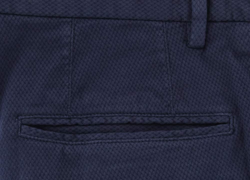 Incotex Blue Solid Cotton Blend Slim Fit Pants for Men - Size 34/50 - Comfortable Business Casual & Office Wear