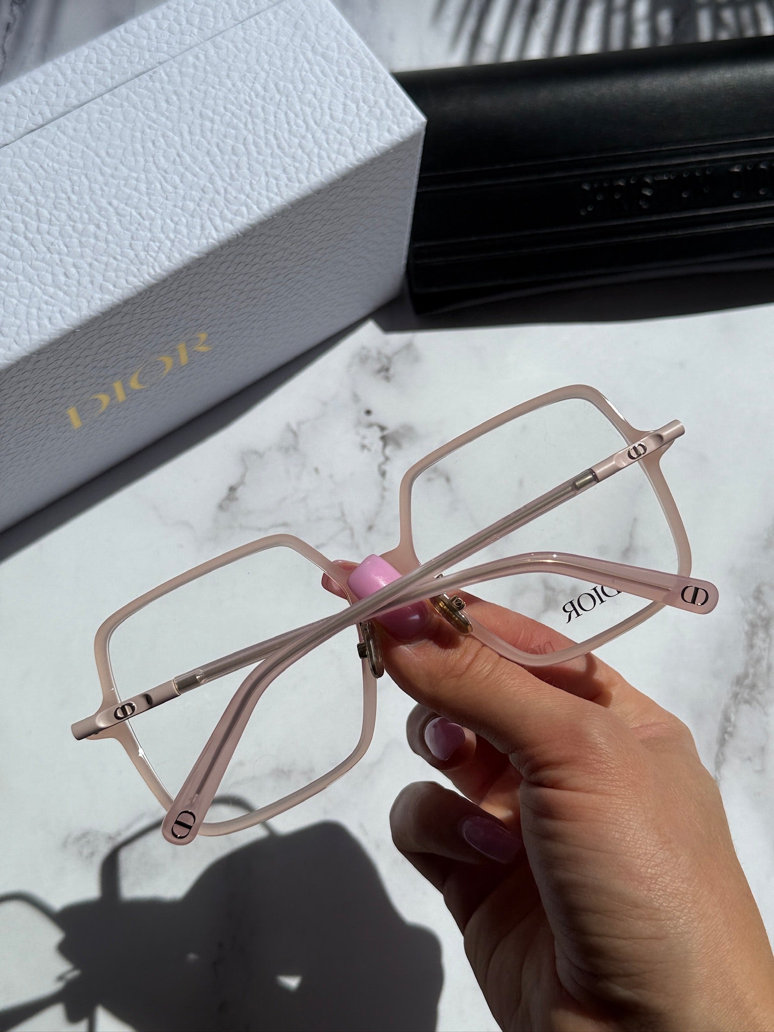 Dior Mini CD O S7F Square Sunglasses in Pink - Stylish & Trendy Women's Designer Shades for Everyday Wear, Travel & Fashion Accessories