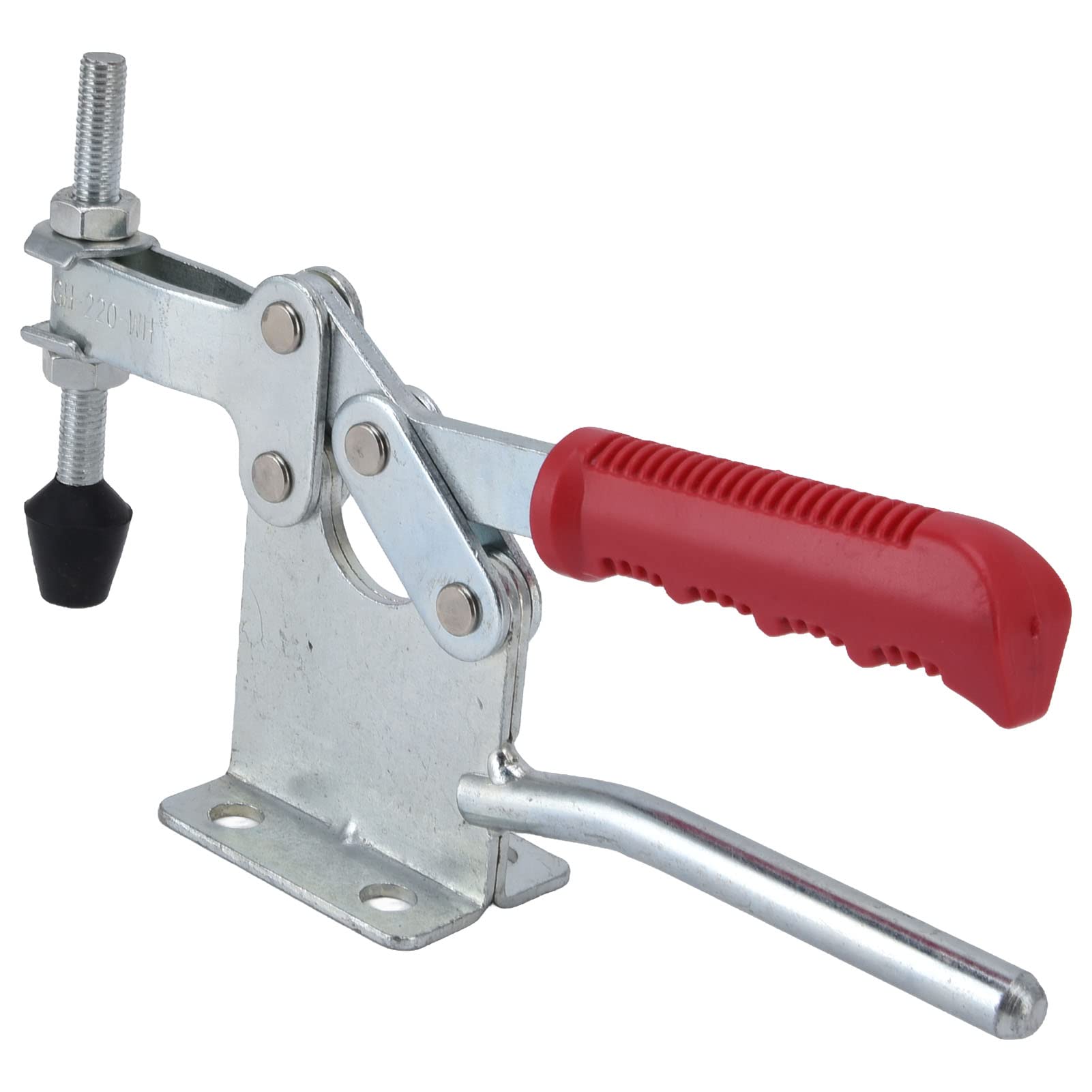 Heavy Duty Toggle Clamp - Iron & Plastic Woodworking Clamp with Double Handle for Welding, Machine Operation & Equipment - Perfect for DIY Projects, Metal Fabrication & Workshop Use